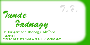 tunde hadnagy business card